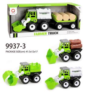 Inertia engineering vehicle (fence, log, oil tank) dragging grass - OBL823266