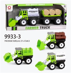 Inertia engineering vehicle (fence, log, oil tank) dragging grass - OBL823315