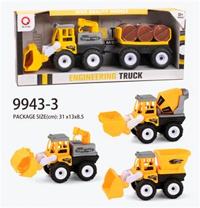 Inertia engineering vehicle (bucket, mixer, crane) towing oil drum - OBL823329