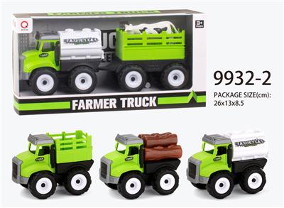 Inertia farmer car (wood bar, fence, oil tank) towing animals - OBL823338