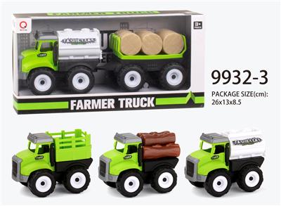 Inertia farmer’s cart (stick, fence, oil tank) drags grass to wither - OBL823339