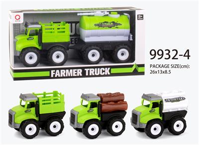 Inertia farmer’s cart (wooden bar, fence, oil tank) towing water tank - OBL823340