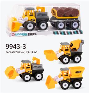 Inertia engineering vehicle (bucket, mixer, crane) towing oil drum - OBL823385