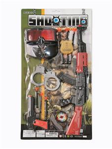 Soft shell ak gun with big mask and pistol shooting suit - OBL823772