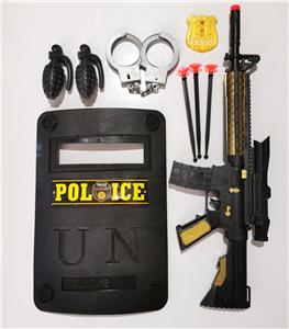 Soft bullet submachine gun m14 with police shield shooting suit - OBL823779