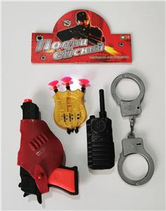 Soft bullet pistol with police set accessories shooting suit - OBL823796