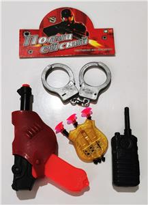 Soft bullet pistol with police set accessories shooting suit - OBL823797