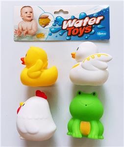 4只装搪胶喷水动物 - OBL823877