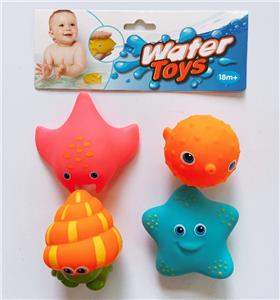 4只装搪胶喷水动物 - OBL823878