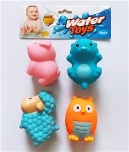 4只装搪胶喷水动物 - OBL823880