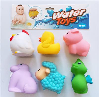 6只装搪胶喷水动物 - OBL823887