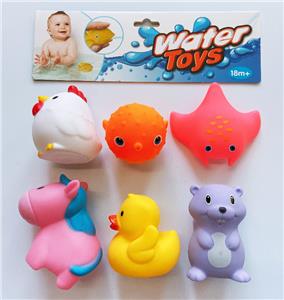 6只装搪胶喷水动物 - OBL823890