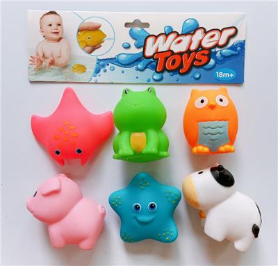 6只装搪胶喷水动物 - OBL823900