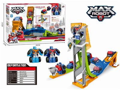 One flash deformation vehicle (blue orange 2 color mixture) + middle track - OBL824060