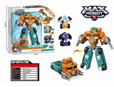 Orange large deformation tractor + flash deformation vehicle - OBL824100