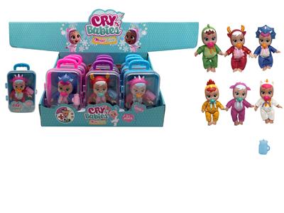 6 INCH SUITCASE DISPLAY BOX GLUE BODY WILL SHED TEARS CRYING DOLLS (9 PACKS) - OBL824393