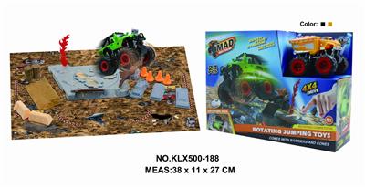 Four drive inertial off-road vehicle rotating wheel field - OBL825229