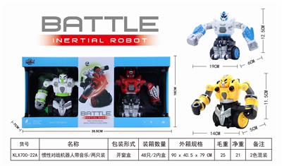 INERTIAL COMBAT ROBOT WITH MUSIC / TWO PACKS - OBL825495