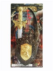 ELECTROPLATING SWORD - BOW AND ARROW - ANGLE SHIELD COMBINATION - OBL825841