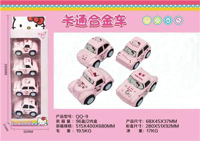 FOUR CARTOON KT CATS OF FORCE ALLOY CAR - OBL826370