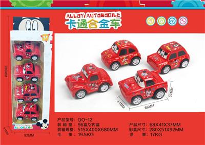 FOUR STRIP RETURN FORCE ALLOY CARS CARTOON MICKEY - OBL826372