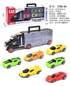 货柜滑行拖头车带6只滑行仿真AB跑车 - OBL826630