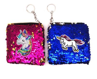1 PACK 1 BAG 11 X 11CM SMALL UNICORN BEADED TABLET BAG - OBL827018