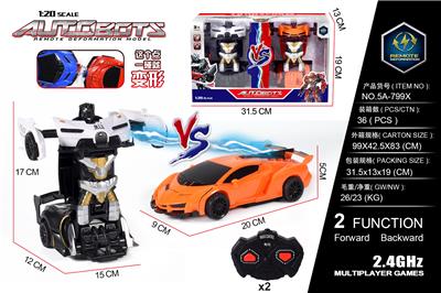 1：20 2.4G两通对战碰撞变形遥控车 - OBL827752
