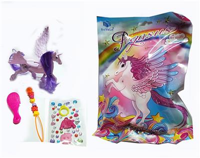 PEGASUS WITH DIAMONDS, BEADS, COMB - OBL828172