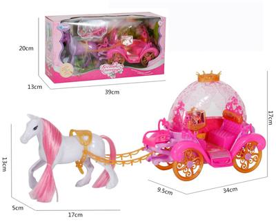 TRANSPARENT GLASS PUMPKIN CARRIAGE - OBL828182