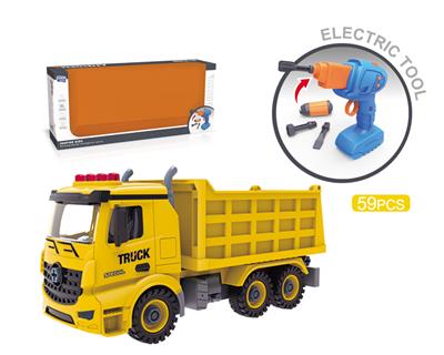 电钻DIY螺丝积木拆装工程车 - OBL828884