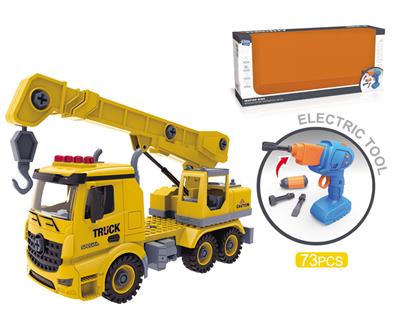 电钻DIY螺丝积木拆装工程车 - OBL828886