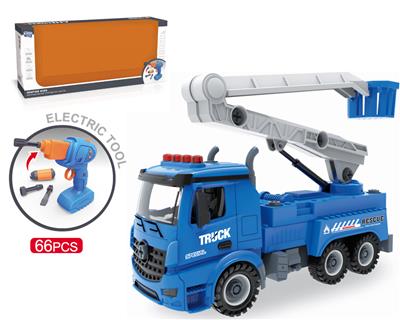 电钻DIY螺丝积木拆装消防车 - OBL828889