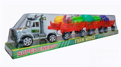 INERTIA TRACTOR DRAGS 3 CAGES OF FRUIT - OBL829608