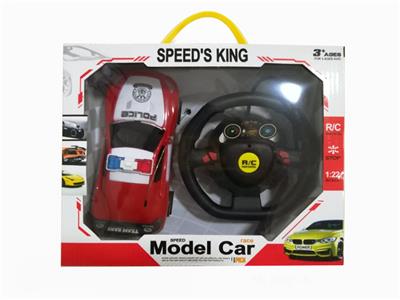 四通方向盘遥控警车 - OBL829657