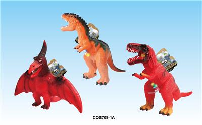 ENAMEL DINOSAUR WITH SOUND AND LIGHT (3 MIXED) - OBL831012