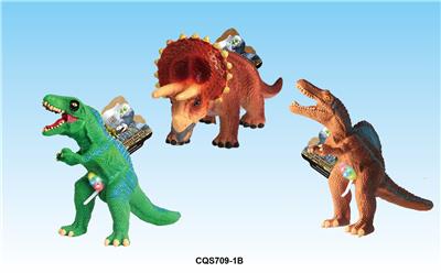 ENAMEL DINOSAUR WITH SOUND AND LIGHT (3 MIXED) - OBL831013
