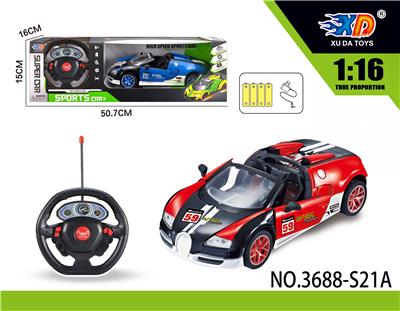 1:16布加迪敞篷五通自
动开车门遥控赛车 - OBL831562