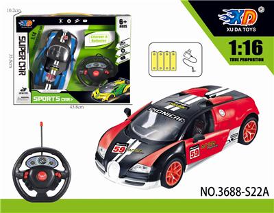 1:16布加迪有顶五通自
动开车门遥控赛车 - OBL831566