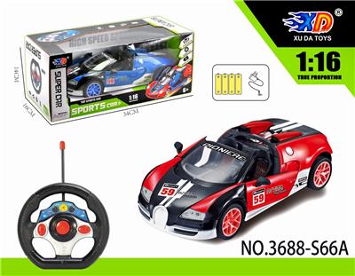 1:16布加迪敞篷五通自
动开车门遥控赛车 - OBL831618