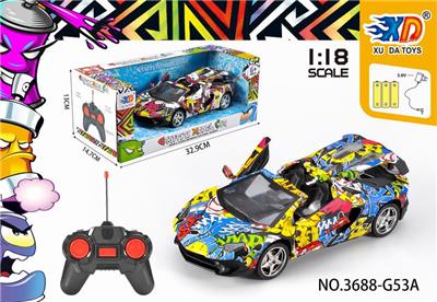 1:18兰博基尼敞篷涂鸦
遥控车开三门 - OBL831622