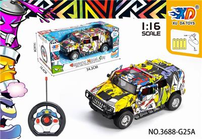 1:16悍马涂鸦遥控车五
通开门 - OBL831634