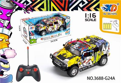 1:16悍马涂鸦遥控车五
通开门 - OBL831635