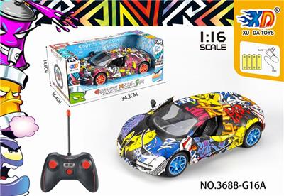 1:16布加迪涂鸦五通自
动开车门遥控车 - OBL831669