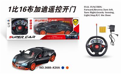 1:16布加迪五通自动开
车门遥控车.带充电.电
池 - OBL831729