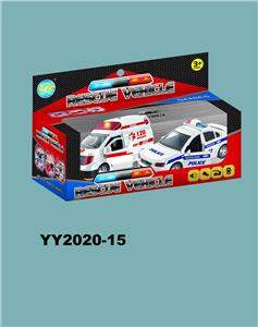 2只装回力警车+救护车 - OBL832011
