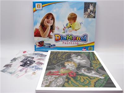 DIY钻石画 三只猫 - OBL832629