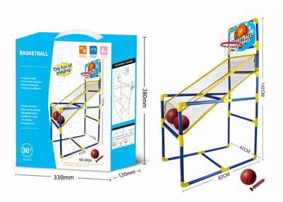 1.4 METER THROW BASKET WITH 3 BALLS - OBL833027