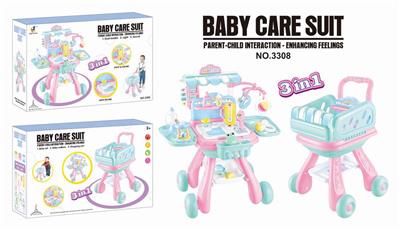 THREE-IN-ONE SHOPPING CART BABY TABLE. - OBL834060
