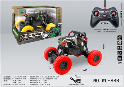 4X4牧马人涂鸦骨架四通攀爬遥控车 - OBL834894